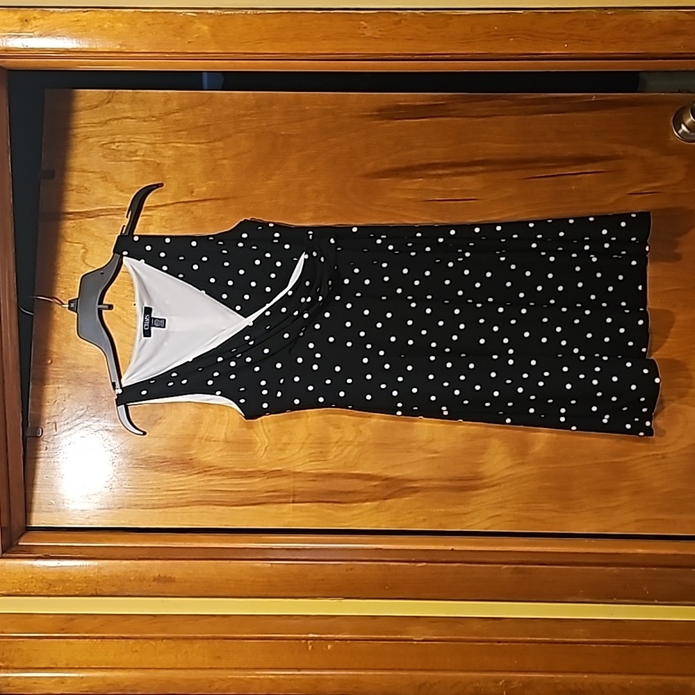 Polka dot black dress